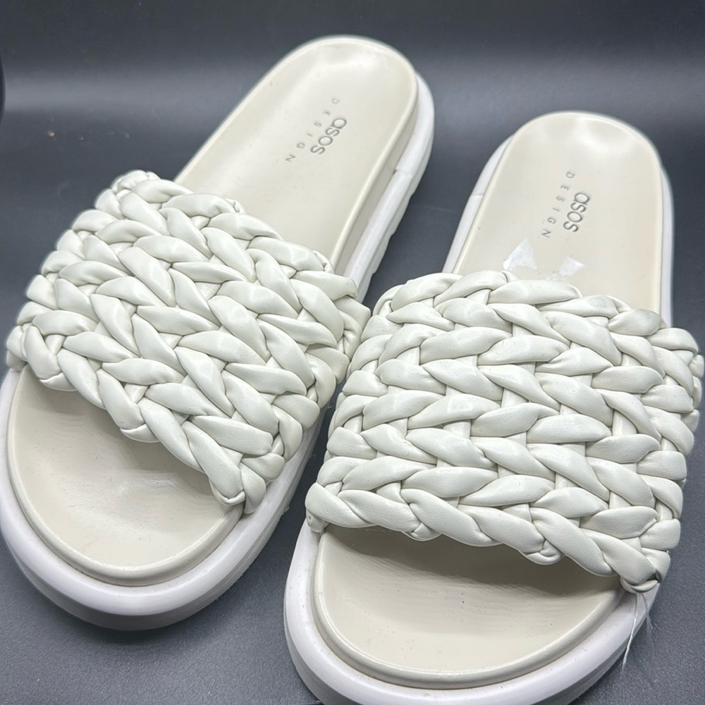 ASOS woven vamp flat sandals